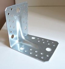 Heavy Duty 2.5mm Thick Zinc Plated Reinforced Corner Angle Bracket Galvanised