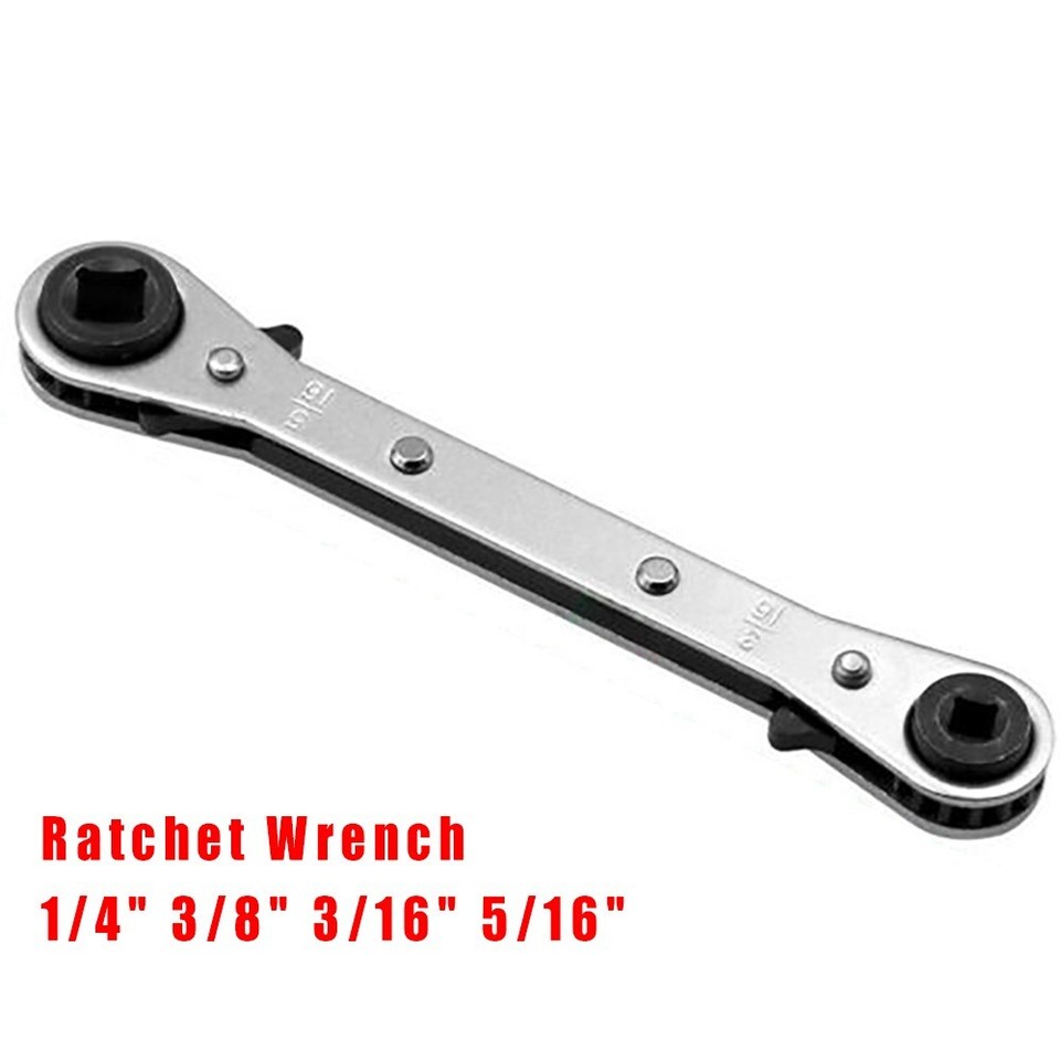 Chrome Plated, Practical Ratchet Wrench, HVAC Tool, Suitable for