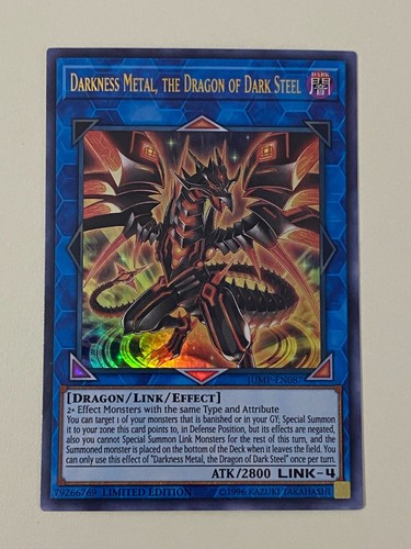 Yugioh Darkness Metal the Dragon of Dark Steel Limited Ultra Rare NM - Free Holo