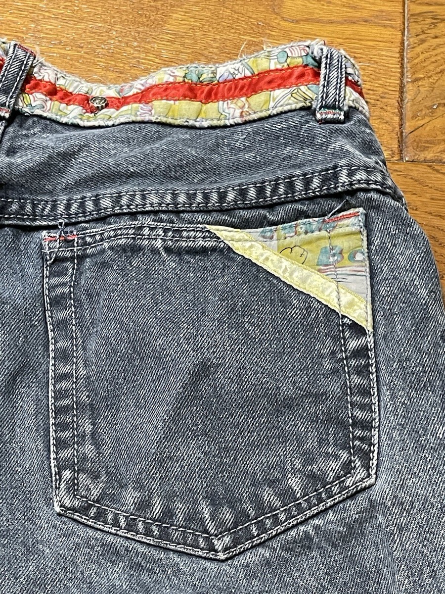 【in a row】Vintage Damage Denim Vintage Major Damage Patchwork Jeans 90s High Rise Straight