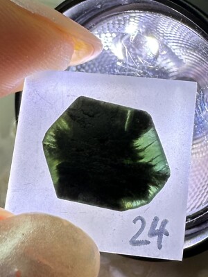 Trapiche TURMALIN Scheibe (0.35gr) Trapiche TOURMALINE Crystal Slice, Zambia