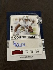 2022 Panini Chronicles Contenders Draft Picks Red Auto /149 D'VONTE PRICE Signed