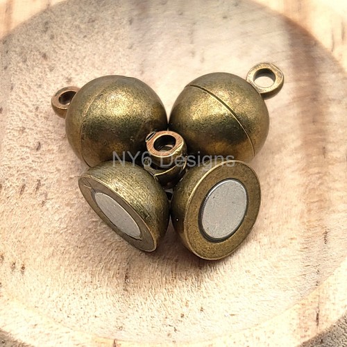 Strong Magnetic Clasp Connector Smooth Round 6 8 10 12mm Jewelry making supplies - Picture 10 of 23
