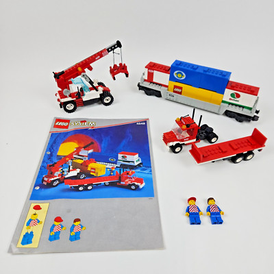 LEGO 4549 - Container Double Stack 9V Eisenbahn Waggon 100% kmpl. mit OBA - TOP