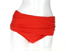 Profile Gottex Womens Paprika Shirred Skirted Bikini Bottom Swimwear Size 14