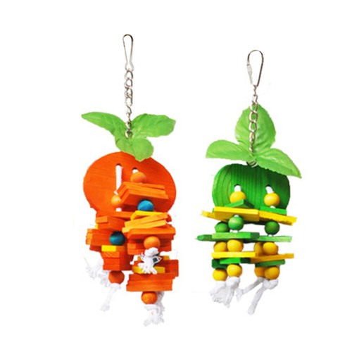 2 Pcs Holznagenspielzeug tendance Papageienbissspielzeug Papageienspielzeug