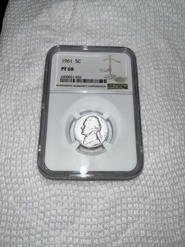 1961 Jefferson Nickel PF68 NGC Certified