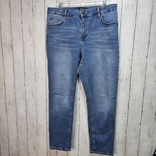 Boden Denim Women's Girlfriend Medium Wash Cotton Stretch Jeans Size 14 Regular
