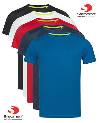Atmungsaktiv SPORTS Athletic T-Shirt Stedman Active Dry Strukturiert Polyester