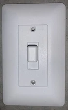 TayMac 5070W Masque Plastic Textured White 1-Gang Toggle Cover-Up 4-3/4 H in.