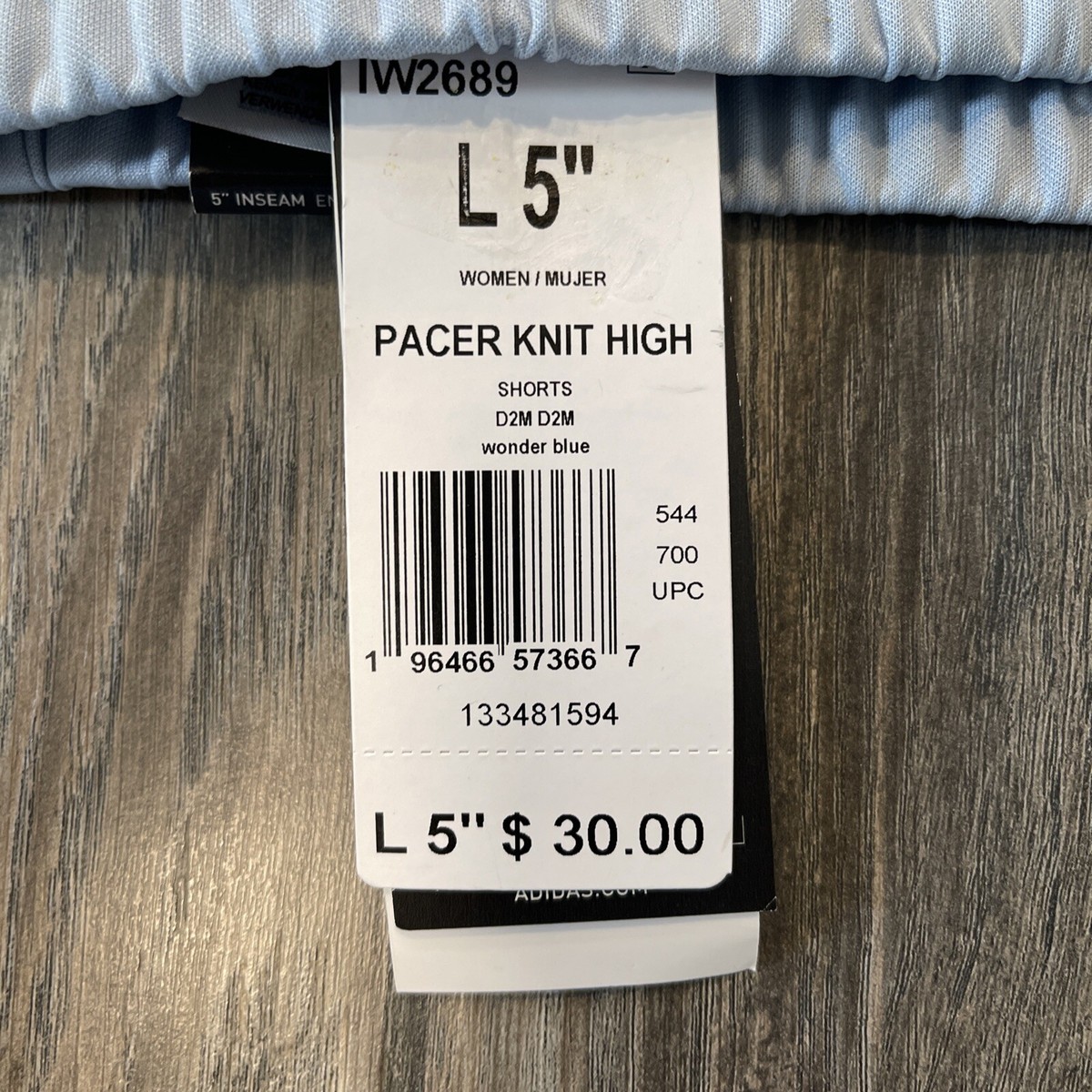 Adidas Women's Shorts L 5” Pacer High Knit New with Tags | eBay