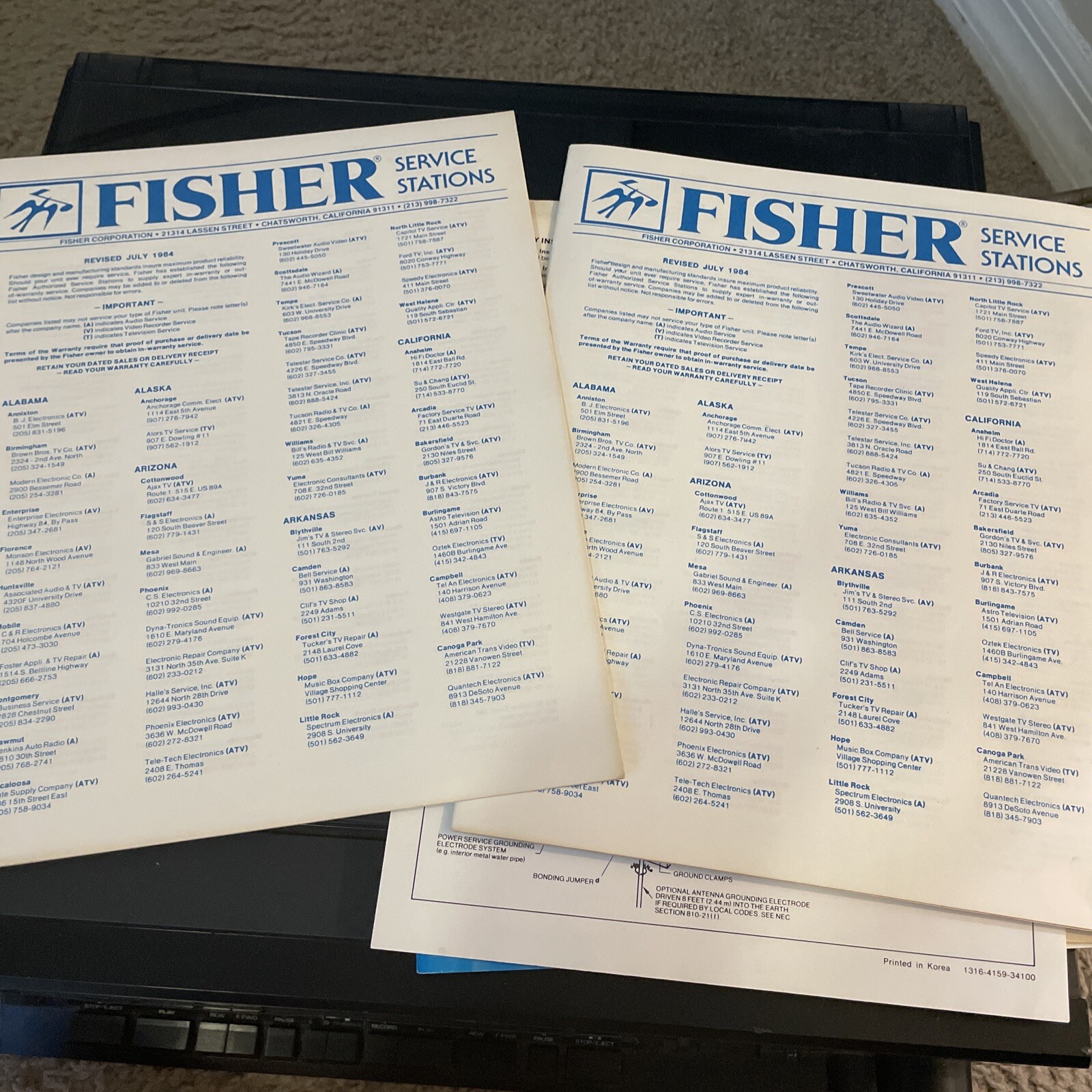FISHER Stereo Audio component system | MC 715 | Powers on Working w/ Manuals!