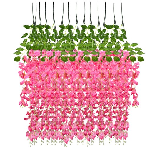 Artificial Wisteria Flower Wedding Party Decorations Wall Simulated