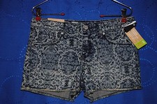 MOSSIMO Blue Patterned Denim Shorts Size 2 NWOT Fit 3