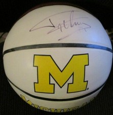 TIM HARDAWAY JR MICHIGAN WOLVERINES SIGNED LOGO BASKETBALL w/ COA