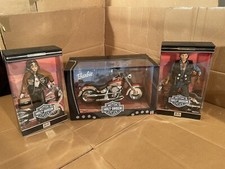 HARLEY-DAVIDSON BARBIE KEN DOLL WITH HARLEY-DAVIDSON MOTORCYCLE 3 PIECE SET