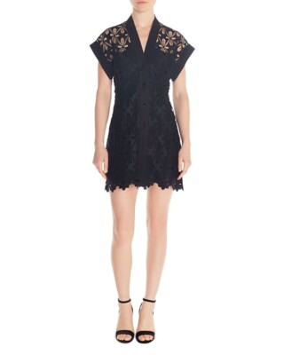 Sandro Paris Size EU 36 AU 10 Black Guipure Lace Short Sleeve Leather Belt Dress | eBay Sandro Paris Size EU 36 AU 10 Black Guipure Lace Short Sleeve Leather Belt Dress | eBay