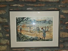 Anniedeen Bateman Creel original 1988 watercolor "Rural Morning"