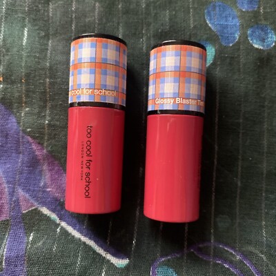 LOT OF 2 - Too Cool For School - GLOSSY BLASTER TINT - Rose Latte 07 -.1 oz