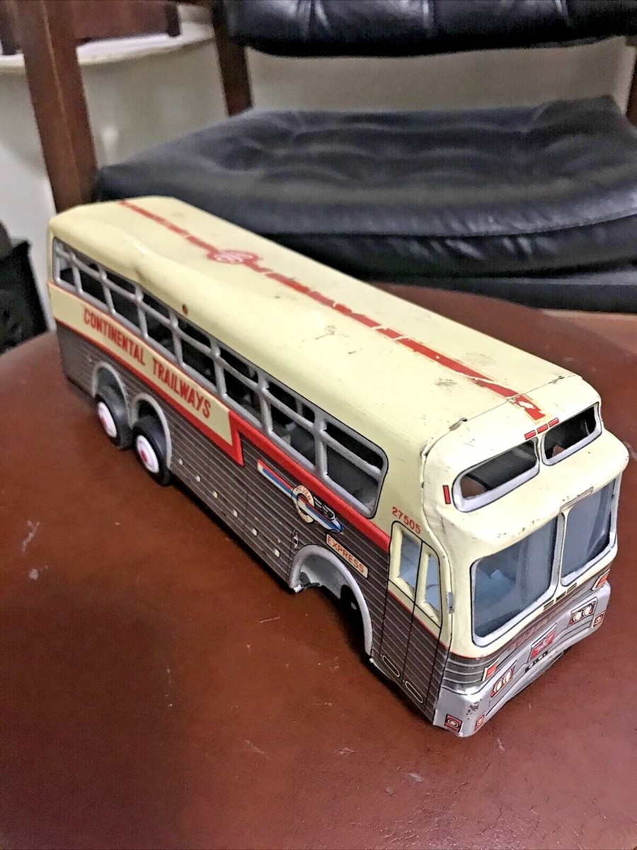 Vintage Continental Trailways Golden Eagle Express Tin Bus 27505