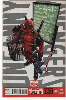 UNCANNY AVENGERS #1   MARK BROOKS DEADPOOL   CALL ME MAYBE VARIANT - 2012