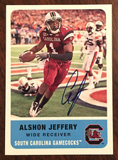2012 FLEER RETRO ALSHON JEFFERY RC SSP RETRO 1962 ON CARD AUTO PRINT RUN 15!