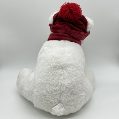The Polar Express Plush Bear Stuffed Animal Red Snowflake Scarf & Hat White - Picture 4 of 6