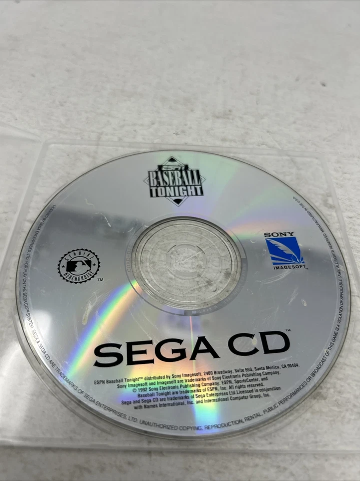 ESPN Baseball Tonight  Sega CD Disc Only - Image 2 of 4