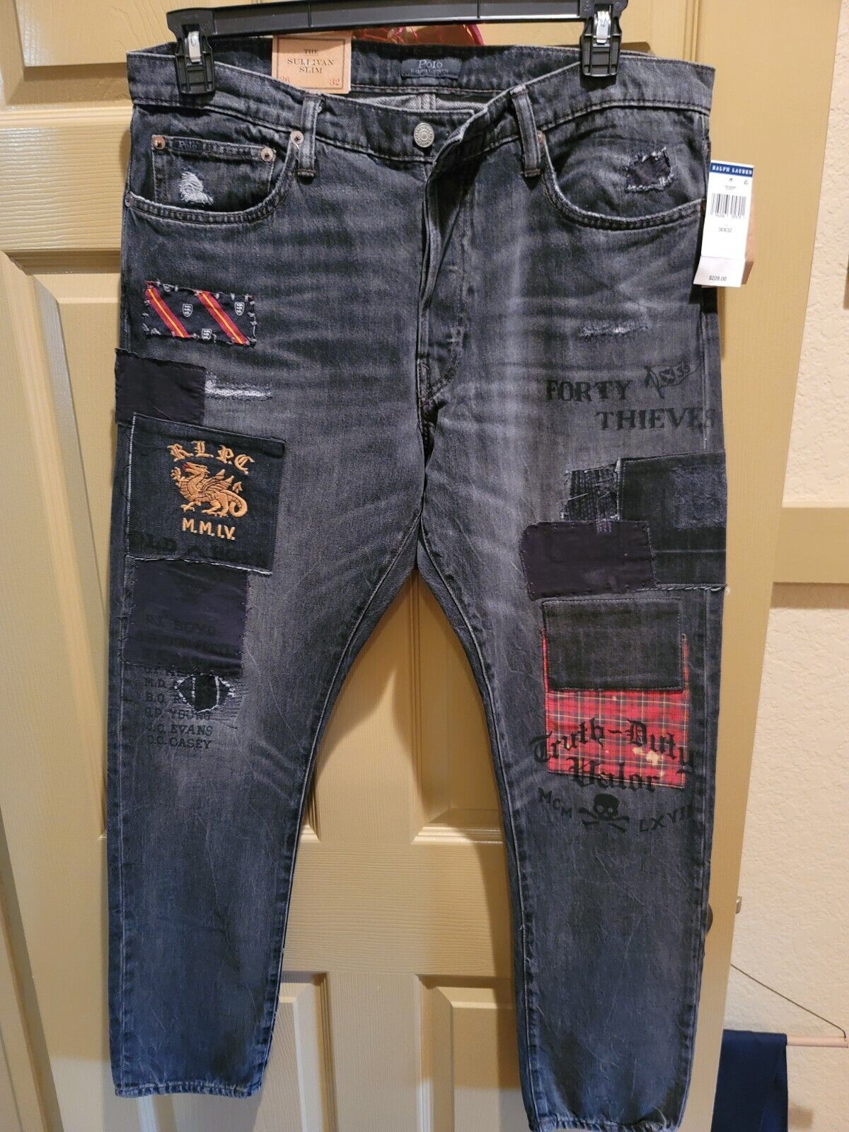 hans tønde fremstille polo ralph lauren sullivan slim jeans distressed 36×32 | eBay