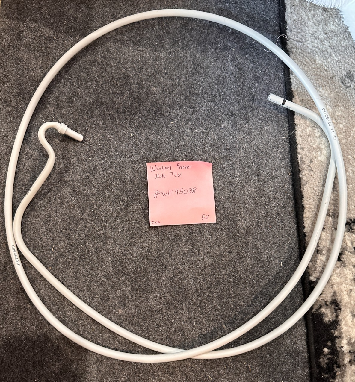 Whirlpool W11195038 Freezer Water Replacement Tube