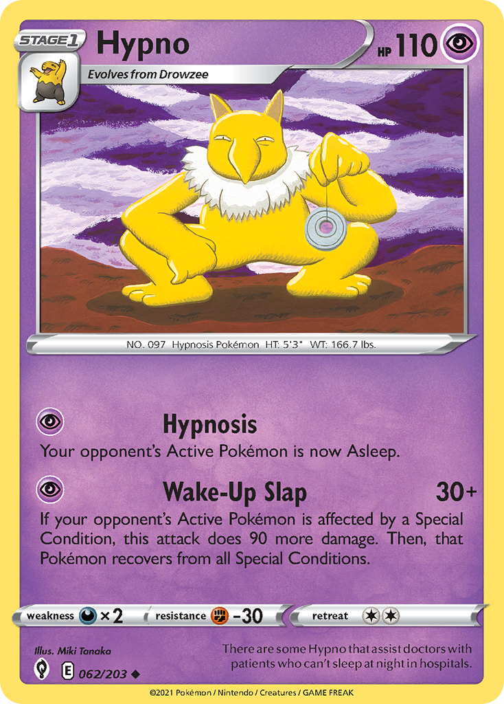 Hypno 62/203 Uncommon | Evolving Skies | Pokemon Card | eBay