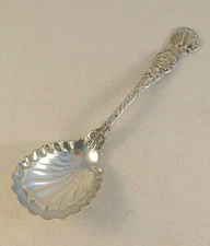 Heraldic by Durgin Sterling Fluted Preserve/Jelly Spoon-7"