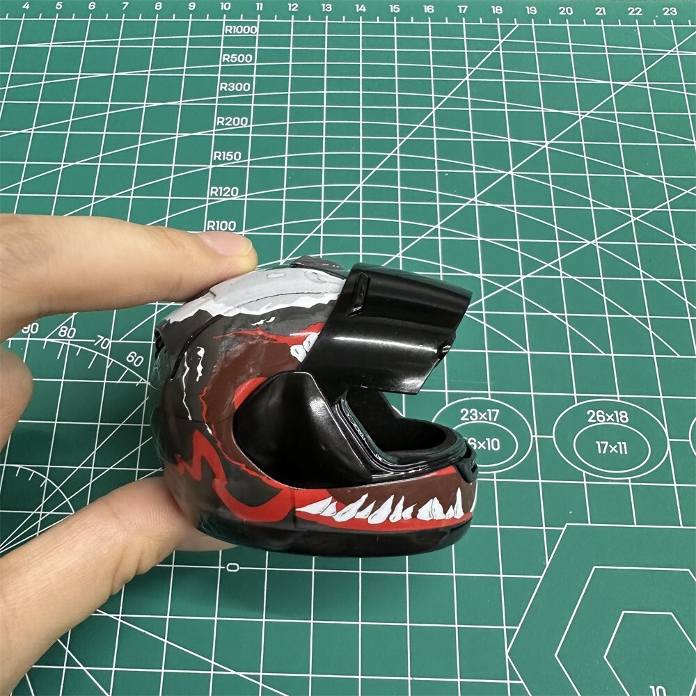 1/6 Scale Venom Motorcycle Helmet Model for 12" Male FemaleAction Figure Soldier 1/6 Scale Venom Motorcycle Helmet Model for 12" Male FemaleAction Figure Soldier