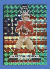 2024 Panini Mosiac Football Brock Purdy National Pride #255 Green Mosaic Prizm