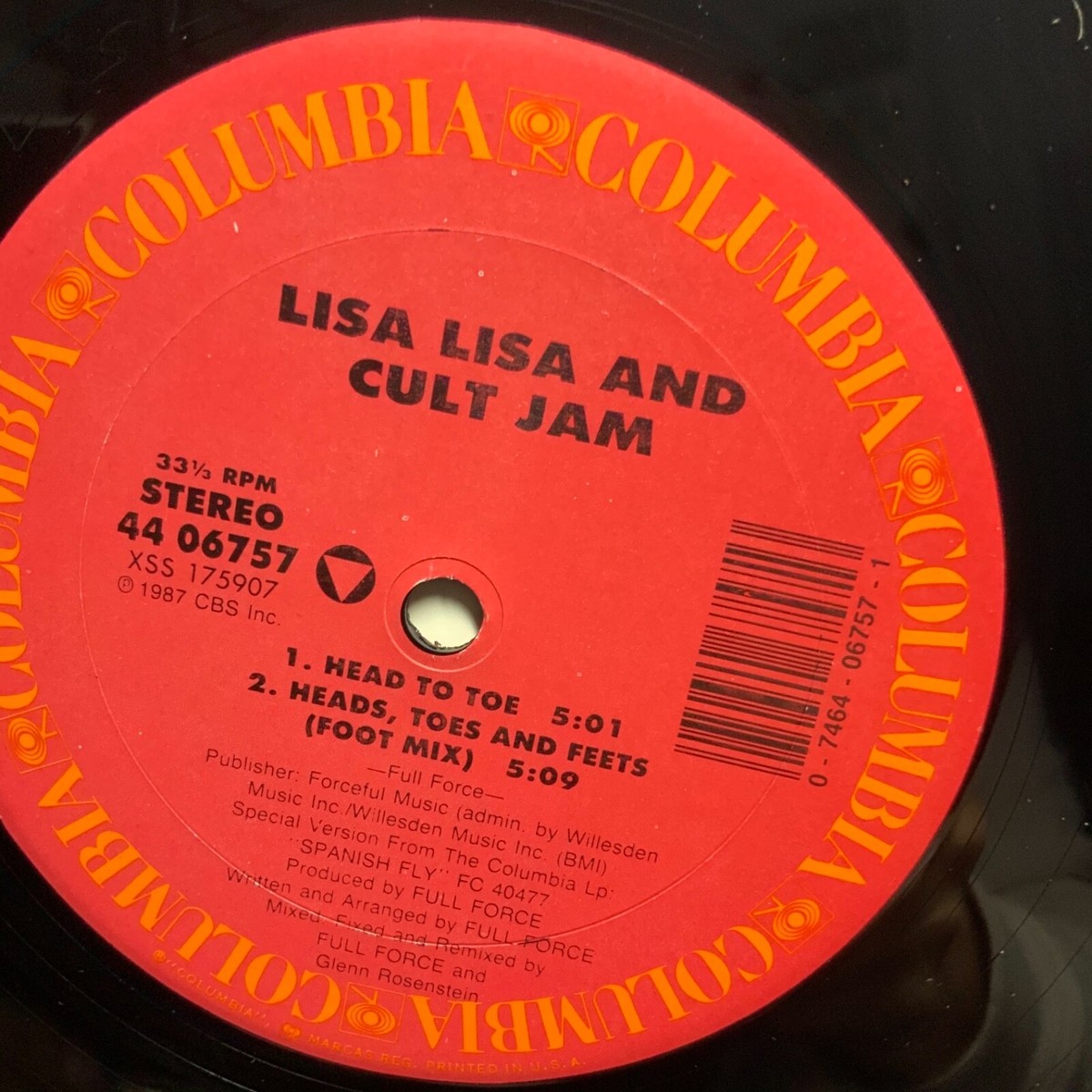 LISA LISA & CULT JAM-HEAD TO TOE-ORIGINAL 1987 COLUMBIA 12