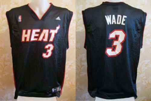 Vintage Y2K Mens Adidas Miami Heat Dwayne Wade Jersey #3 Mens Size