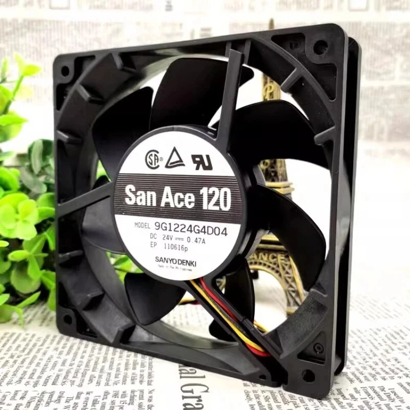 Original SanAce120 9G1224G4D04 12CM 12025 24V 0.47A inverter cooling fan - Image 2 of 4