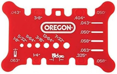 Oregon 556418 Chainsaw Bar & Chain Measuring Tool, Red