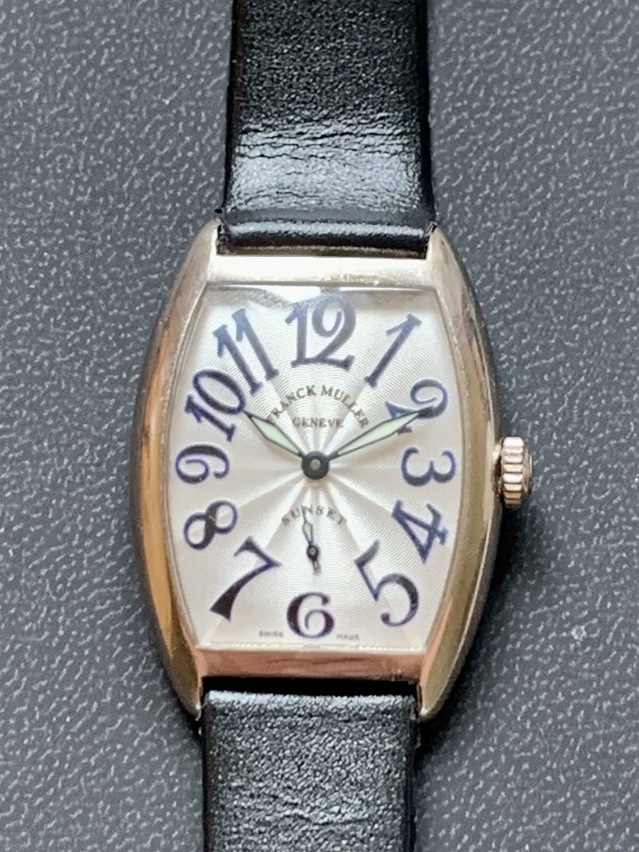$13,600 FRANCK MULLER 18K GOLD CURVEX SUNSET WATCH 7500 S6