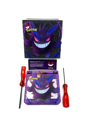 MARKENLOS Gameboy Advance SP Case Hülle Gehäuse - Gengar Edition mit Box