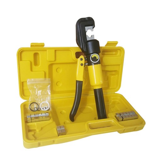 6 MT Hydraulic Wire Battery Cable Lug Terminal Crimper Crimping Tool w/ Case - Bild 3 von 7