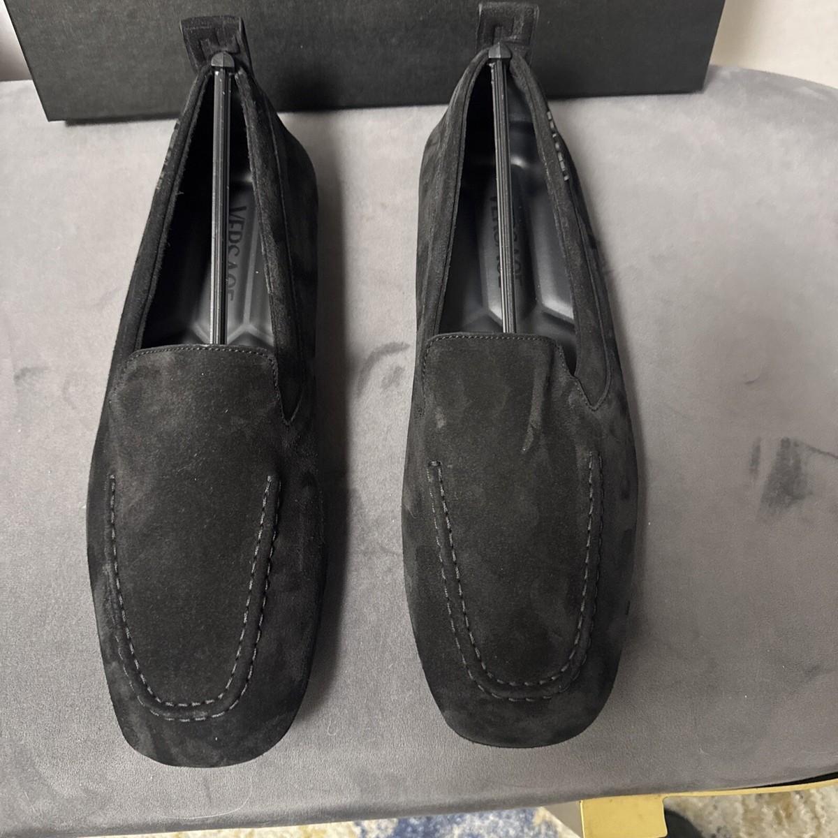 New Versace Villa Suede Driving Greca Shoes Loafers $775 Sz  display picture 1