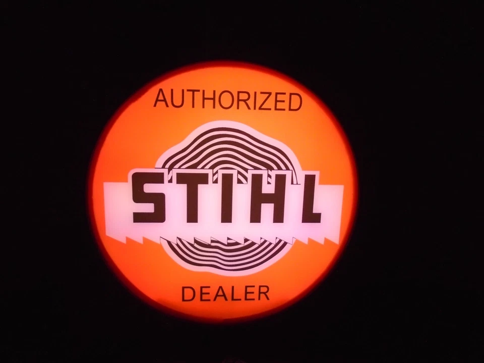 Stihl orange logo Round LED Display lighted sign lightbox Wall Hanging - Image 3 of 4