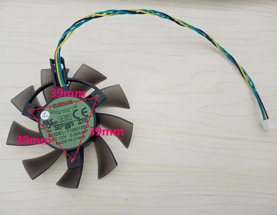 ASUS GTX1050TI 1050 Phoenix PHOENIX Double Ball 4 Pin Graphics Fan