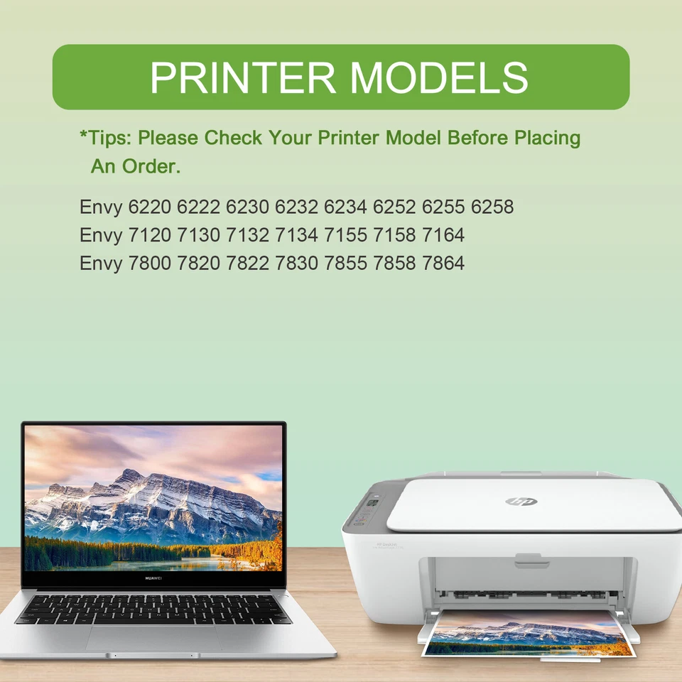 Картриджи чернильные 64XL для HP 64XL ENVY 6255 6234 6220 6252 7164 7800 7855 7858 лот - Изображение 3 из 4