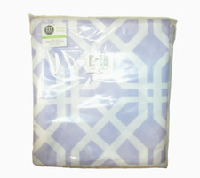 New, M Design Trellis Fabric Shower Curtain 72x84" Wisteria White Lavender