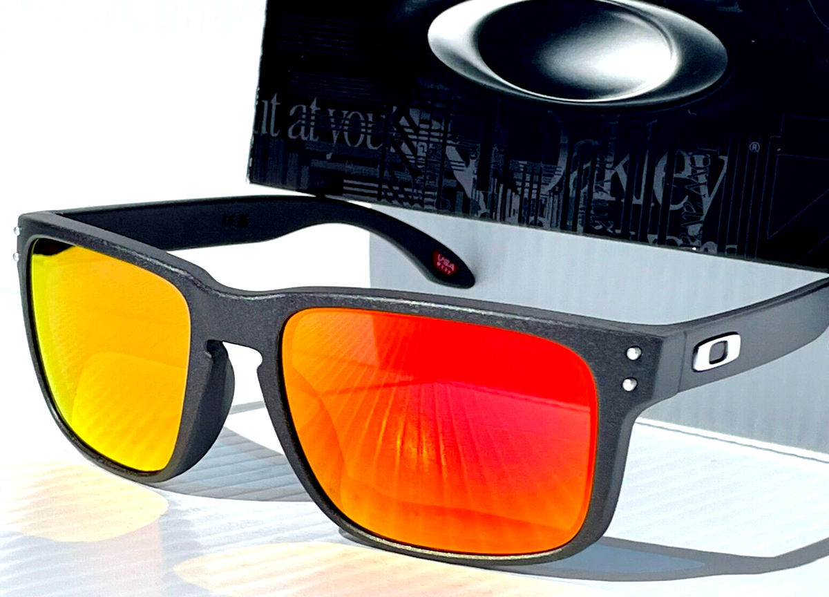 NEW Oakley HOLBROOK Steel Grey POLARIZED Galaxy Ruby Lens Sunglass