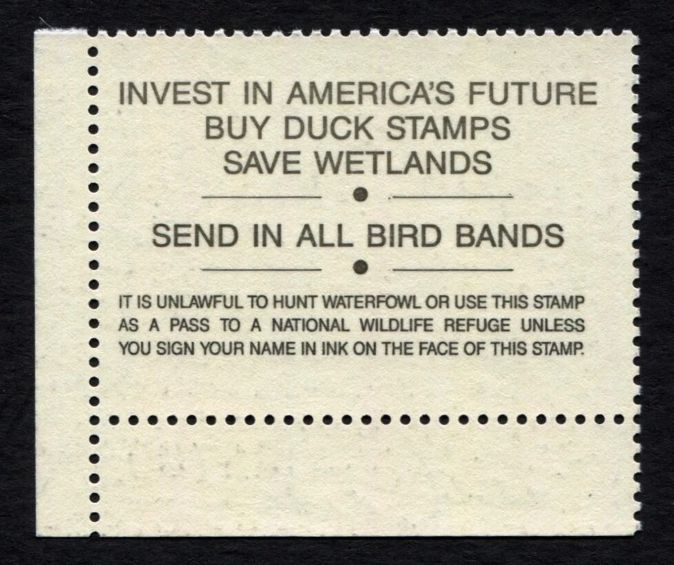 RW61 VF-XF MNH PLATE# Artist-Signed 1994 Merganser Federal Duck Stamp Waterfowl - Image 3 of 3