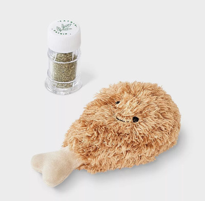 Boots & Barkley Refillable Catnip Plush Cat Toy Set  2pc   Chicken Drummy