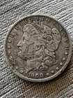 1900-O Morgan Silver Dollar $1 Stamped Face See Photo